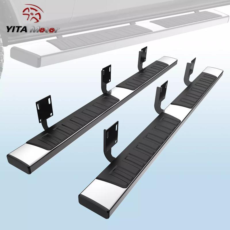 6 Inches Running Boards Compatible with 1999-2016 Ford F-250 F-350 Crew Cab, Side Steps Nerf Bars   Aluminum Alloy / Stainless Steel Car Accessories Truck Vehicle Replacement Part Heavy Duty Aluminum Running Boards