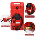 Fuel Caddy 15 Gallon Portable Fuel Tank with Manual Transfer Nozzle, Diesel Fuel Container, Red Sturdy Wheels Top Handle