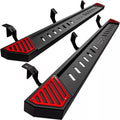OEDRO 6.5" Running Boards Compatible with 2005-2023 Toyota Tacoma Double Cab, Steel Side Steps Nerf Bars Rails, Black and Red Nerf Bars Car Accessories Truck Automotive